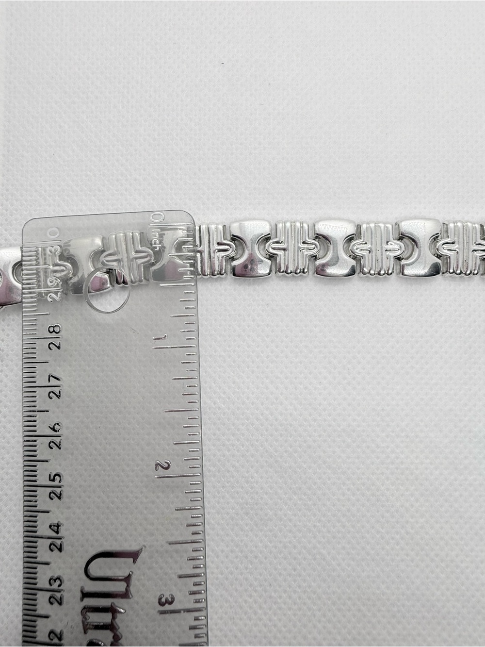Sterling Silver Link Choker Necklace - Polished Silver - Picture 6 of 16